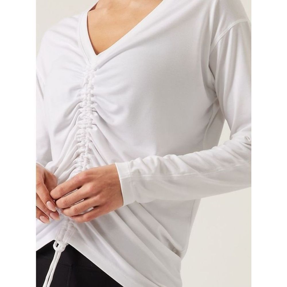Athleta crossed over  Ruched‎ Top Sz XXS